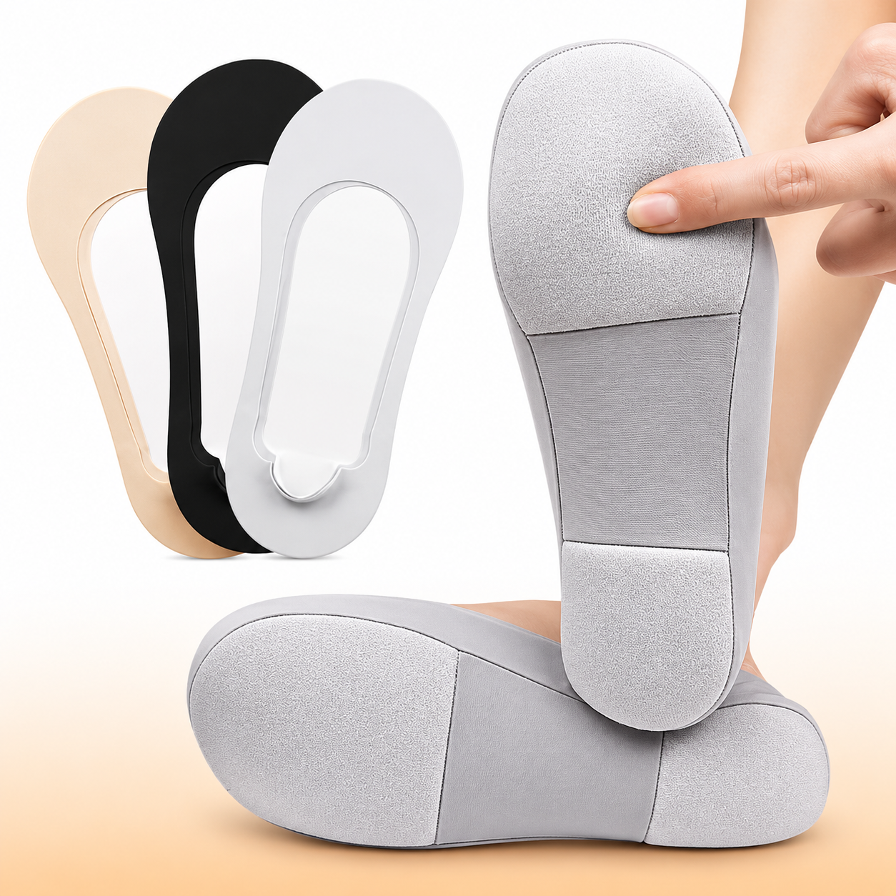Calcetines Invisibles con Soporte y Alivio